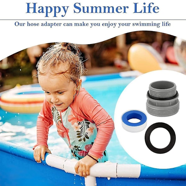 Poolslange Adapter 1 1/4 Tommer til 1 1/2 Tommer, Konvertering af Poolpumper,