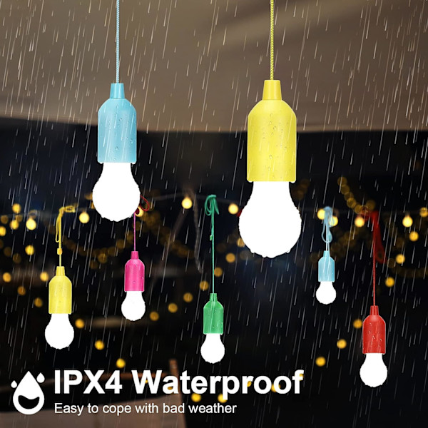 (Kall vit) 8-pack LED-dragsnöre glödlampa batteridriven glödlampa