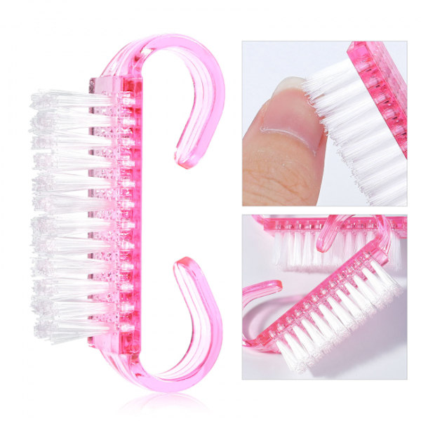 1 st nagelborste rosa i plast Rosa