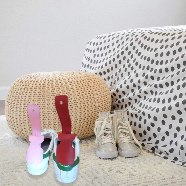 6 stk. Lazy Shoe Helper, bærbar plastik skohorn løftehjælp