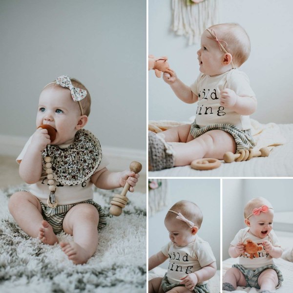Babyhuvudband Baby Girls Huvudband Huvudband Rosett Huvudband A