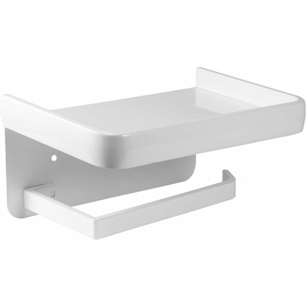 (vit) Aluminium väggmonterad toalettrullehållare för badrum en