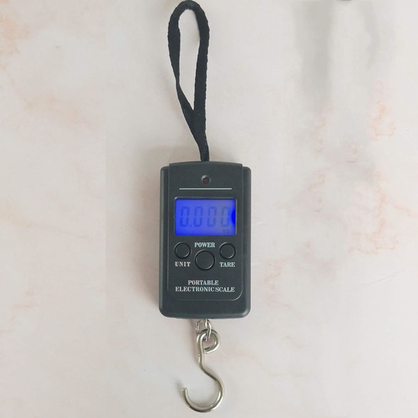 Bärbar badrumsvåg med bakgrundsbelyst LCD-display 40 kg elektronisk