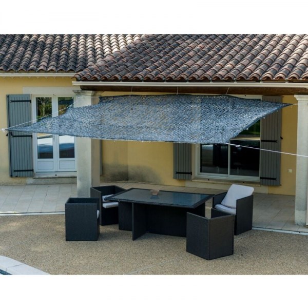 1 x Sort perforeret parasol 3 x 3 meter