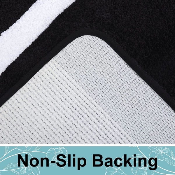 Skridsikker bademåtte, blød mikrofiber bademåtte, absorberende langflor