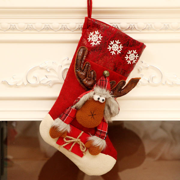 Julklappssäck, Juldekorationer, Stor Julstrumpa