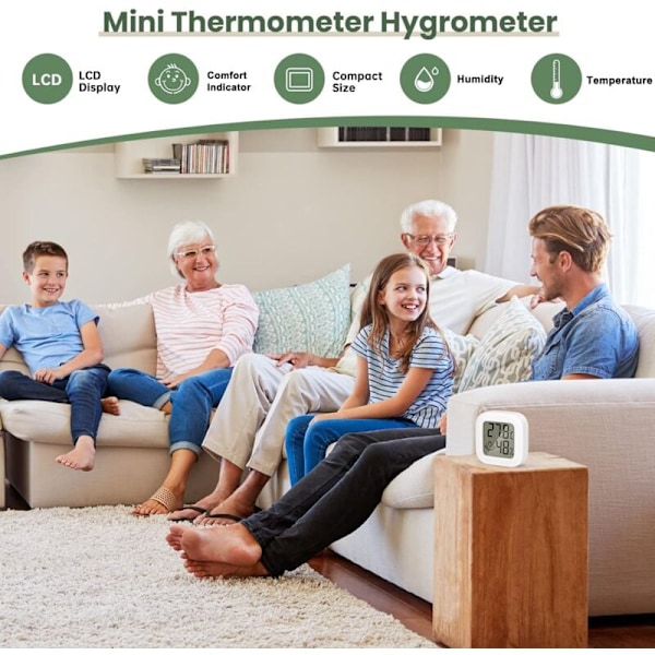 4-pack inomhus termometer mini termometer hygrometer hög precision