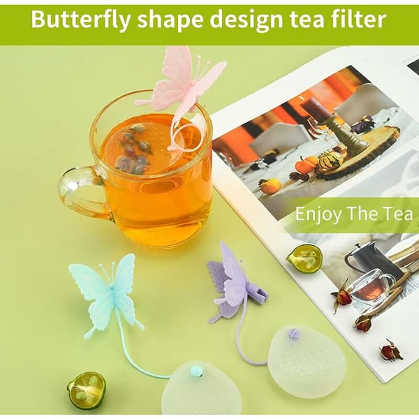 6 st silikonteinfuser, återanvändbart silikontefilter, Funn