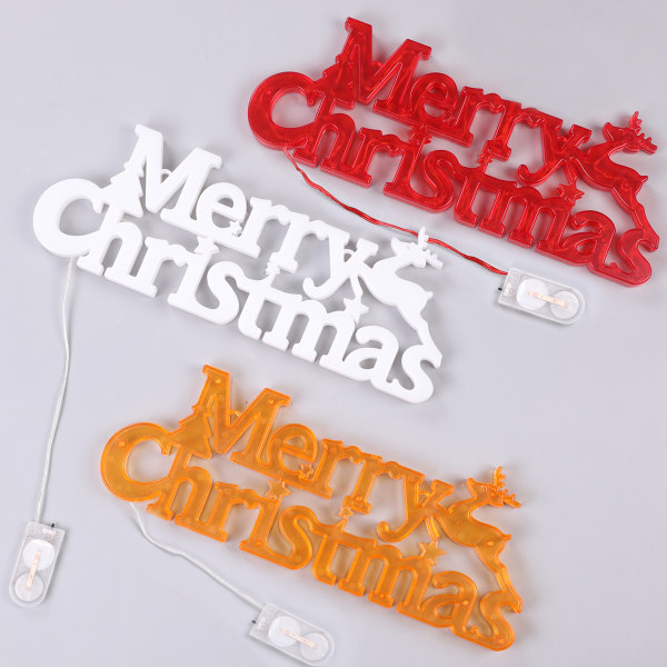 Flerfärgad Merry Christmas Letter String Lights, 14LED-batteri Op