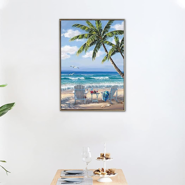 Timanttimaalaus Sininen taivas Meri, 5D DIY Timanttiompelusarjat L