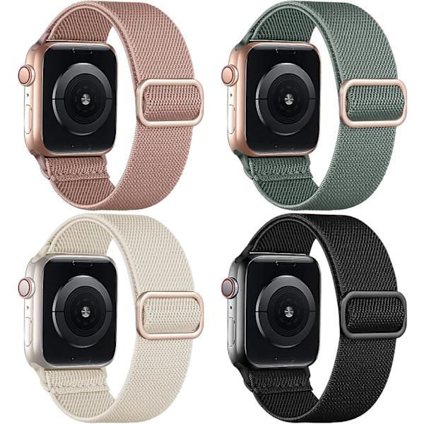 4-pack remmar kompatibla med Apple Watch 41mm 38mm 40mm kvinnor mig