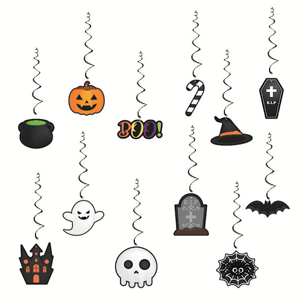 Ny Halloween-festdekorasjonsskur 12 PCS kostyme Ghost Festival Cast