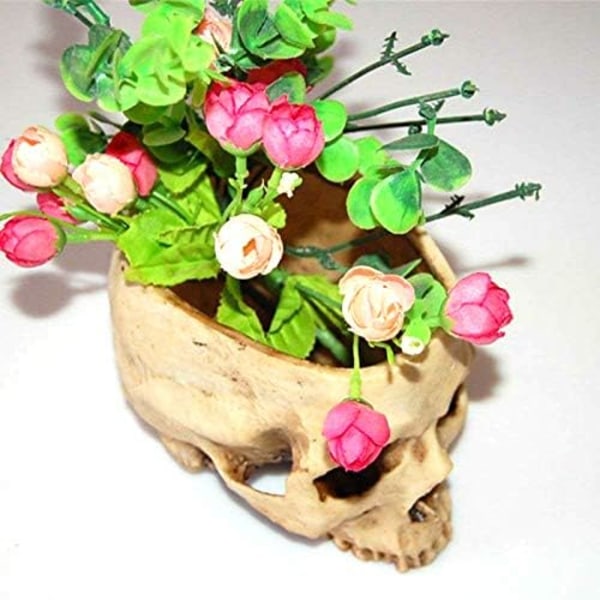 Skull Resin Skull Flower Pot Halloween Flower Pot Ornament Hallow