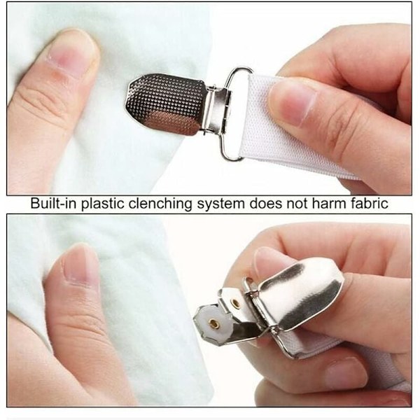 Fitted Sheet Tensioner, 4 kpl vuodevaatteiden kiinnittimiä, säädettävät