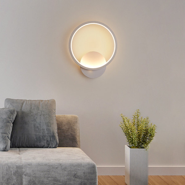12W LED innendørs vegglampe, hvit firkantet design vegglampe, varm W
