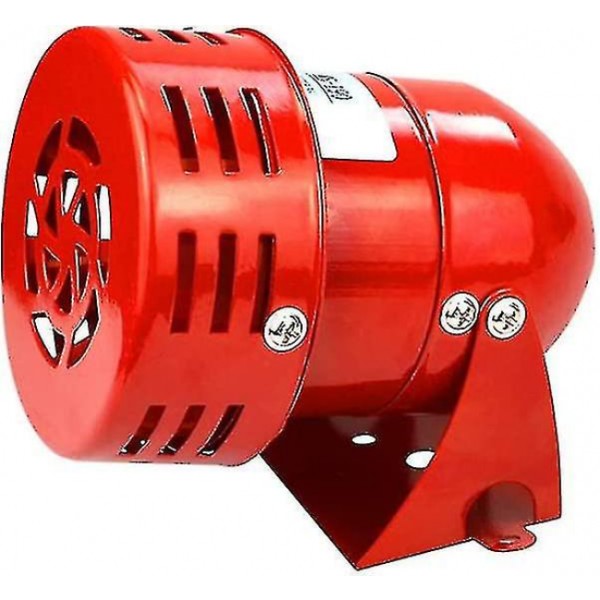 1 stk Sirenlarm 220v kraftfuld udendørssirenlarm 120db rød motortrå