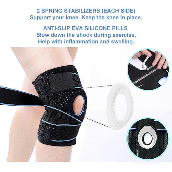 Neopren knästöd, 2 stycken patellar- och ligamentskydd, K