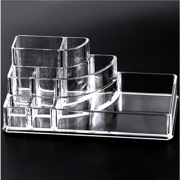 17,5 * 9,4 * 6,5 cm stort makeupskab, polystyren, transparent