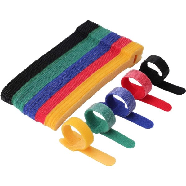 5 Color 150 x 12 mm Cable Ties Reusable - Cable Straps Multi-Purp