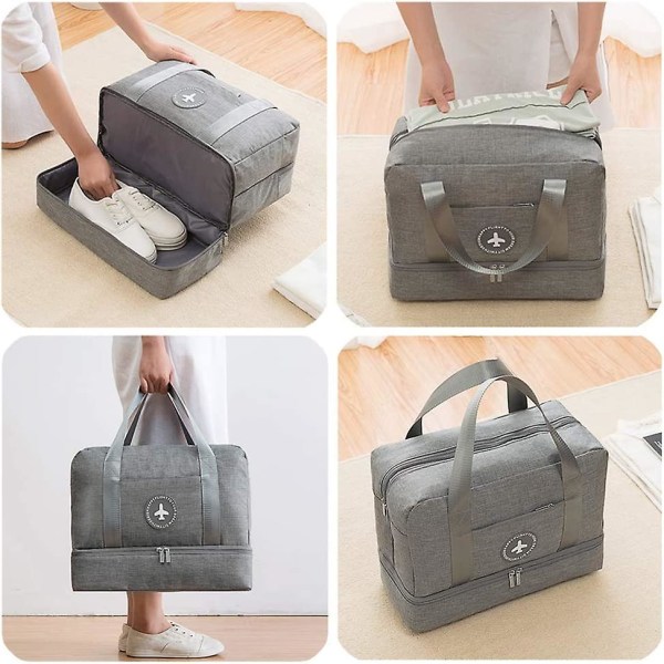 1 stk oransje vanntett treningsbag, duffelbag, reisebag, overnattingsbag, tørr