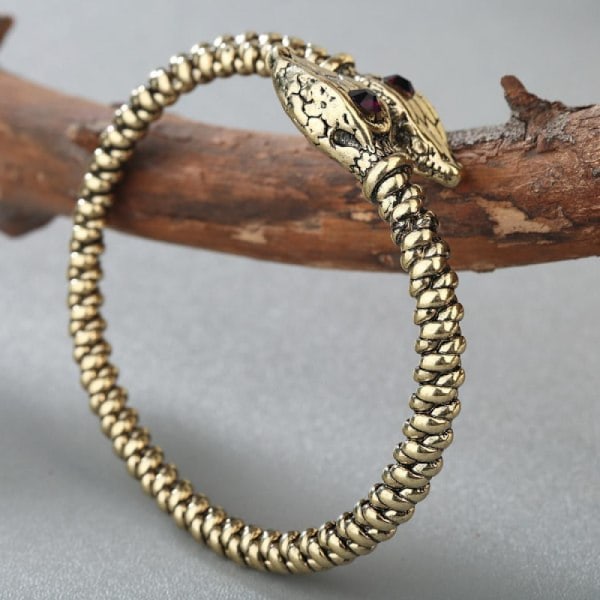 Ormstjärtad bohemisk smycke vikingar armband brons en storlek