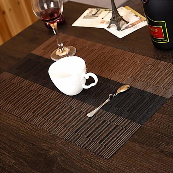 5 stk. skridsikre PVC-pladeunderlag Vaskbare pladeunderlag (45x30cm)