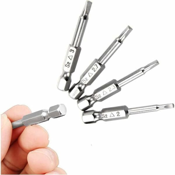 5PCS Magnetiske Skrutrekker Bits Triangelhode Sett S2 A