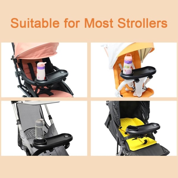 3-i-1 mugghållare för barnvagn med telefonhållare och snacksbricka