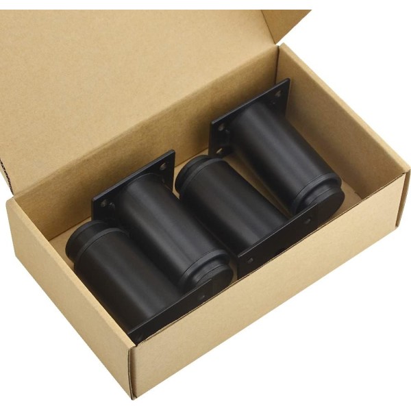 Sarja 4 (80mm-120mm, musta) raskaita säädettäviä huonekaluja
