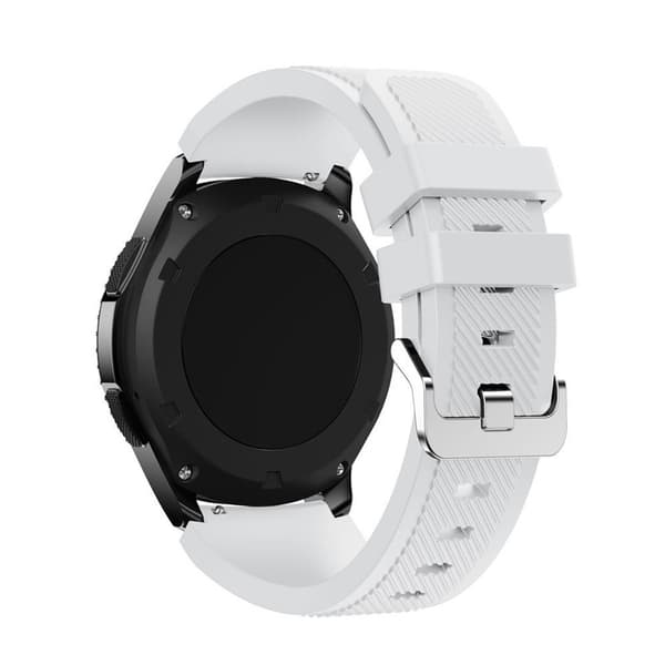 Sett med 2, svart+hvit egnet for Samsung Gear S3 silikonrem