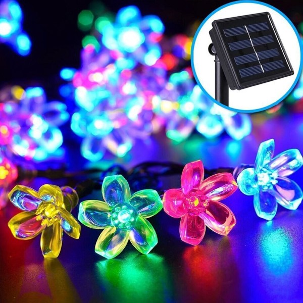 1 set solcellslampa lysande attraktiv ABS vacker LED blommig Ga
