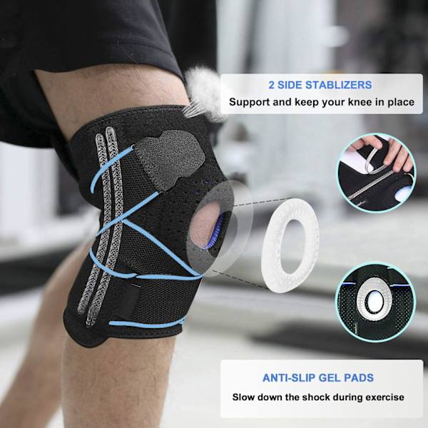 Neopren knästöd, 2 stycken patellar- och ligamentskydd, K