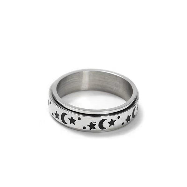 Ångestdämpande ring för kvinnor och män - 6 mm 8 mm rostfritt stål Spinn
