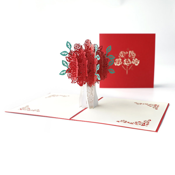 Kort for Valentinsdagen, Bursdagskort for elskere, 3D Pop Up Gre