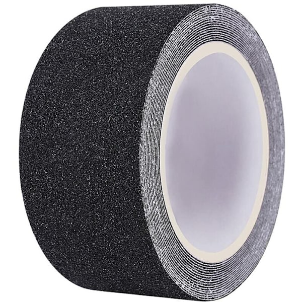 5 cm x 10 m Sort Anti-Skrid Tape, Skridsikker Bånd