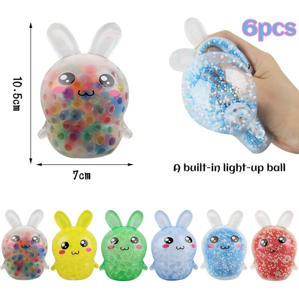 Påskstressboll*6 st, påskägg klämbollar, Squishy Ball,