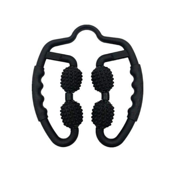 Musta käsikäyttöinen vaahtomuovirulla, 360 ° anti-rasva-massasyvä jalka mu