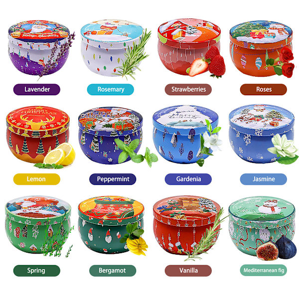Doftljus 12 st presentset, julljus, Nat