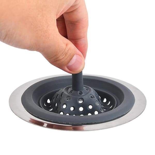 Solution Dome Drain Protector til brusere og badekar, installeres på D