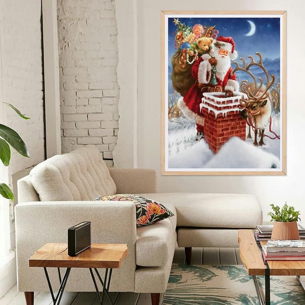 5D DIY Diamantmaleri julemanden Efter nummer Kits Fuld, Broderi