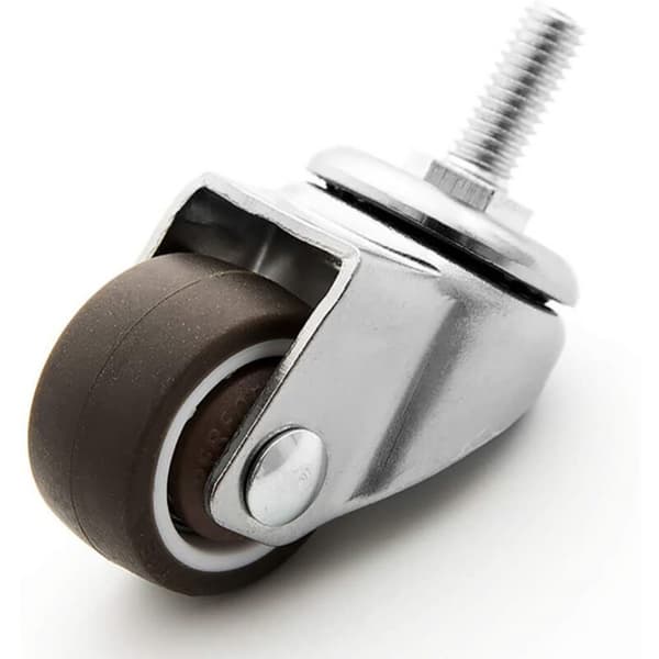 4 stk 38mm svingbare hjul Gummi møbelhjul M8x20mm fo