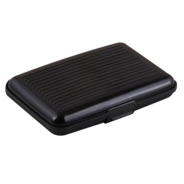 Kortholder i Aluminium - RFID-Sikker Sort