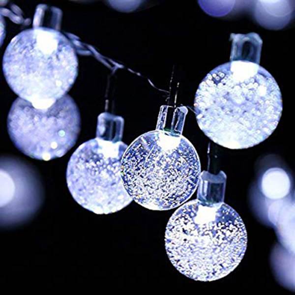 Solcellslingor, ljusslingor 50 LED kristallkulor IP65 Vatten