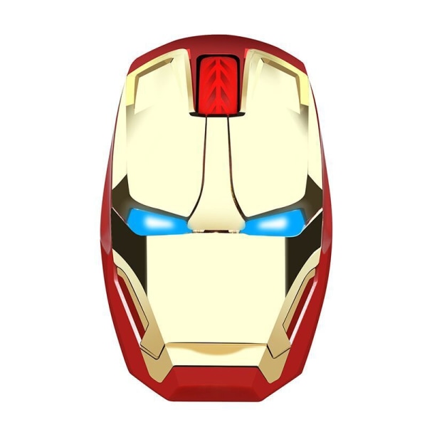 Ergonomic Wireless Mouse Iron Man 2.4G Portable Mobile Gold