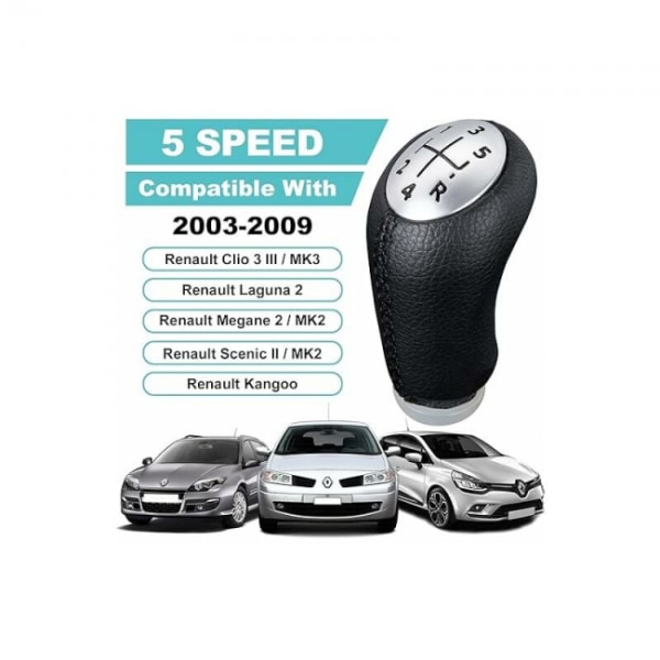 5-vaihteinen manuaalivaihteiston vaihteenvalitsimen nuppi Renault Clio III 2005-09, M