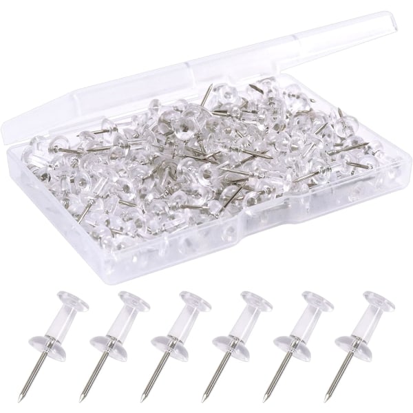 Cork Board Push Pins, 200 PCS Clear Push Pins, Wall Push Pin, Cle