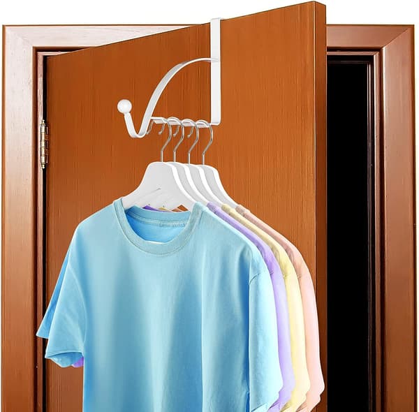 (Hvid) 2 stk. Over Door Hooks Over Door Hanger Robust Valet Ho