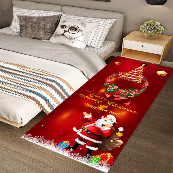 3D Julmotiv Halksäker Matta för Vardagsrum, Kök, Badrum, Pappa