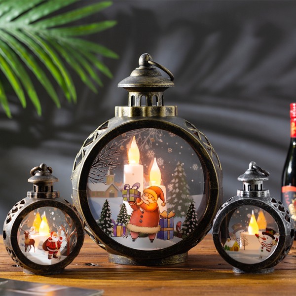 Julekule med LED, Julenissen 2-farget 2-delt sett med LED l