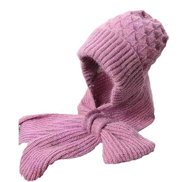 Pink integreret høreværn vindtæt huetørklæde, vintervarm k